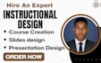 instructional design, course presentation, course slides design, online course
