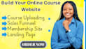 do online course website, podia, thinkific, kajabi website, teachable