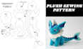create sewing pattern tech pack design for hand made plush character stuffed toy
