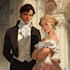create character illustration for romance book cover, KDP