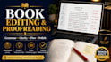 professionally copy edit and proofread your book or manuscript
