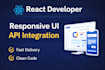responsive react js frontend with API integration