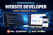 do html css javascript react website development