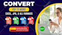 do data entry, PDF to excel, word, CSV, image to PDF