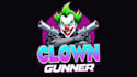 design awesome clown gunner mascot logo