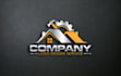 design real estate, roofing, construction logo