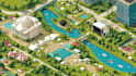 create a vector map illustration for events, festivals, and venues