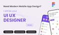 design for mobile app, landing page interactive clickable prototype