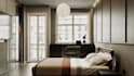 create interior bedroom lighting furniture layout and 3d modeling and rendering