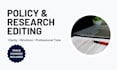 edit research papers, policy briefs and ngo reports professionally