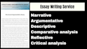 do argumentative essay, analytical paper, and personal narrative