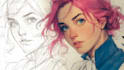 draw a custom character sketch or oc illustration