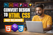 convert figma to responsive HTML CSS website