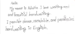 write neat and clean handwriting