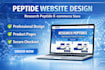 design peptide website, research peptide ecommerce, woocommerce peptide store