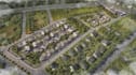 design modern villa complex, residential facility rendering, plot site planning