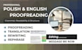 professionally edit, proof read and translate polish text, manuscript novel book