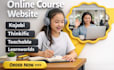 do online course website teachable, podia, thinkific, kajabi website