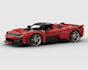 create a custom lego character,minifigure design,technic car,house moc in studio