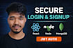 add secure login signup authentication in react node