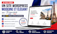 make modern beautiful  french wordpress internet site with SEO for your business