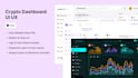 design modern crypto, web3 dashboard UI UX in figma