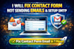 fix contact form not sending emails and setup SMTP