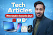 write tech articles in a modern semantic SEO writing style