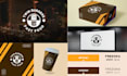 design a modern burger restaurant, pizza restaurant and cafe logo