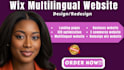 design redesign a multilingual wix website with SEO optimization