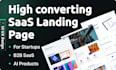 design high converting saas landing page UI UX for startups