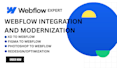 webflow design to webflow conversion, webflow redesign and webflow optimization