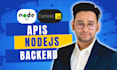 create, fix nodejs apis as a backend developer