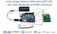 design arduino pcb with uart, spi, i2c, usb, bluetooth and wifi interfaces