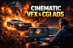 create cinematic vfx, cgi animation and cgi ads