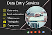 do a comprehensive range of data entry