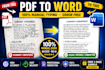 convert scanned PDF to editable word manually
