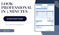set up a clean, professional estimate template