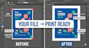 prepress services print ready files for digital, offset flexo printing