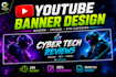 design catchy youtube channel banners