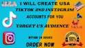 create your instagram account, usa tiktok account, instagram usa account for you