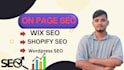 get wordpress on page seo wix and shopify