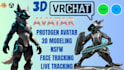 create high quality custom protogen avatar vr character 3d model furry model vrc