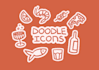 create hand drawn doodle icons, illustrations, stickers