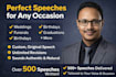 write a wedding speech, eulogy, birthday speech, graduation speech
