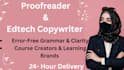 do professional content writing, copy editing, and proofreading