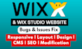 fix wix website bugs wix studio responsivenesss seo cms issues wix layout bugs