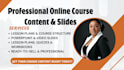 create professional online course content, slides and lesson plans