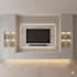 design a technical 3d media wall render