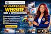 squarespace website google ranking SEO,onpage mobile,desktop speed optimization
